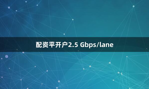 配资平开户2.5 Gbps/lane